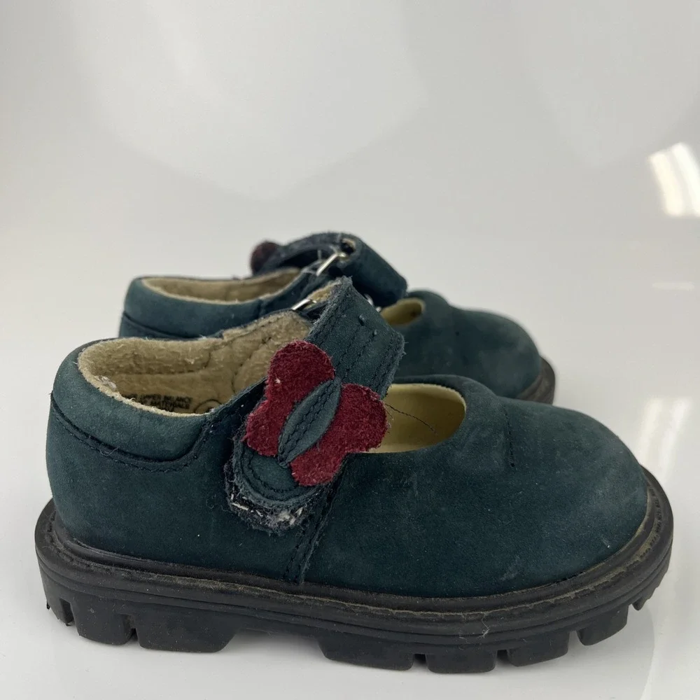 Toddler Baby‎ Girls Navy Mary Jane Style Cherokee Shoe Size 5 Verclo Vintage
